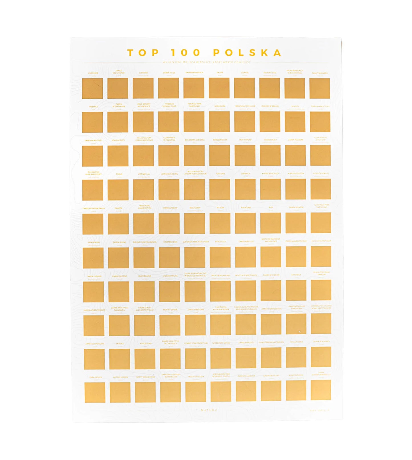 Stierací plagát TOP 100 Poľsko (Poľská verzia)