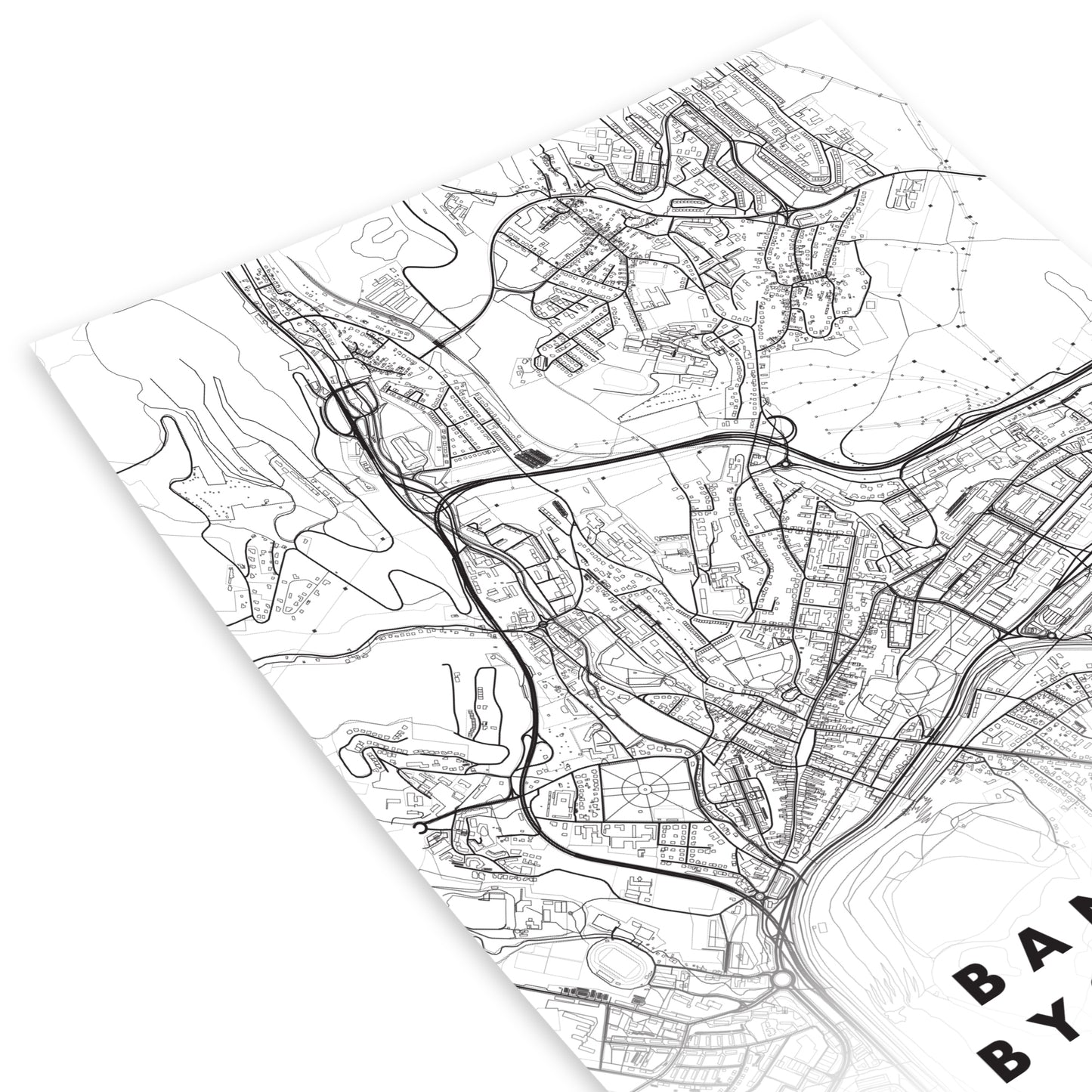 Plagát Banská Bystrica mapa