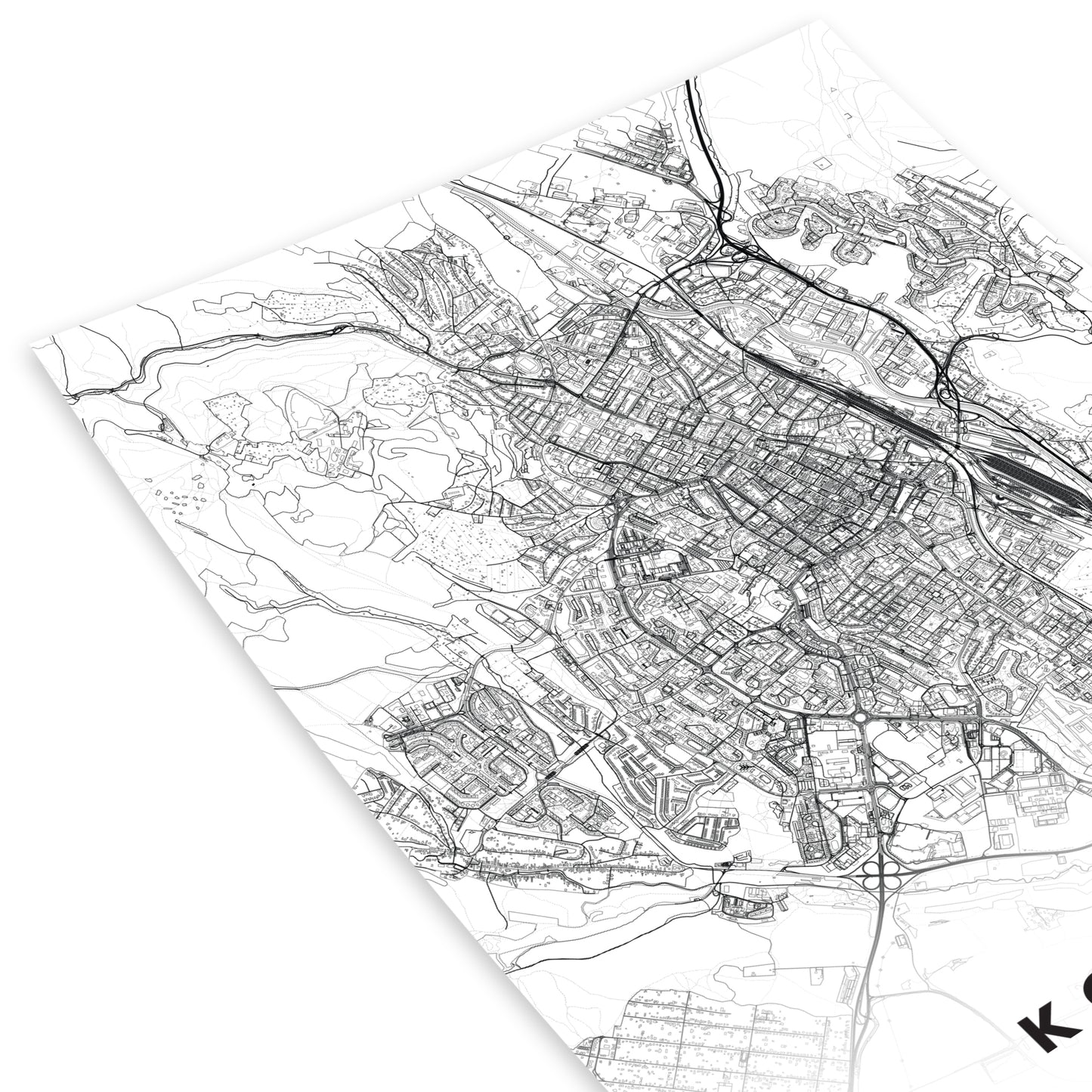 Plagát Košice mapa