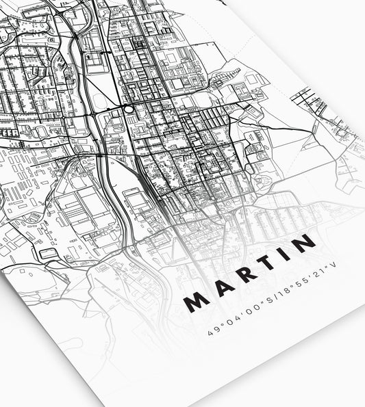 Plagát Martin mapa