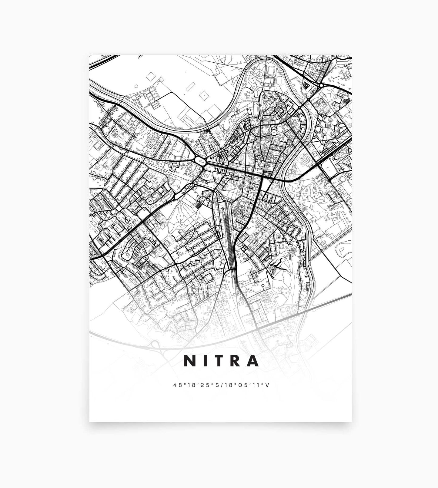 Plagát Nitra Mapa