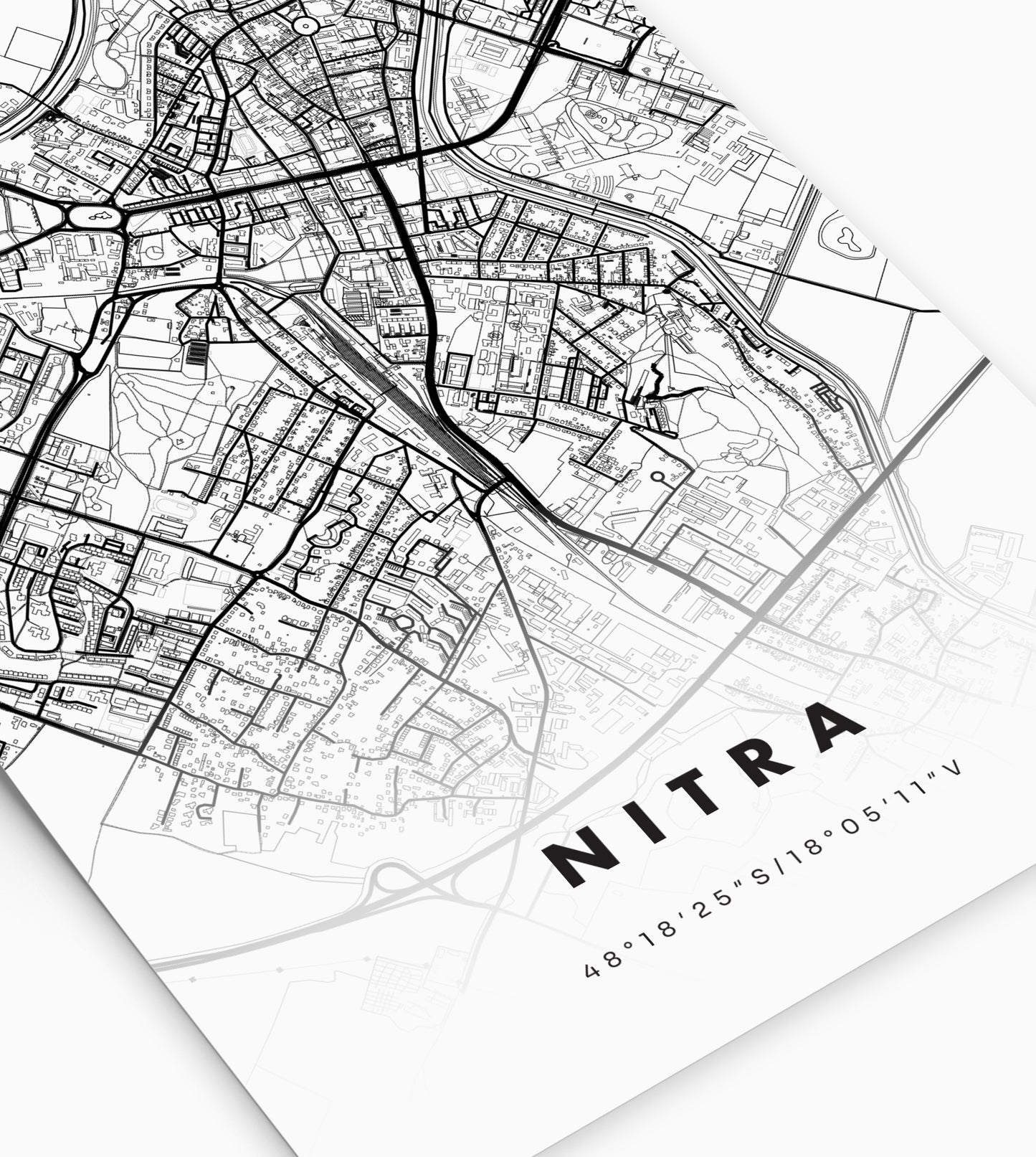 Plagát Nitra Mapa