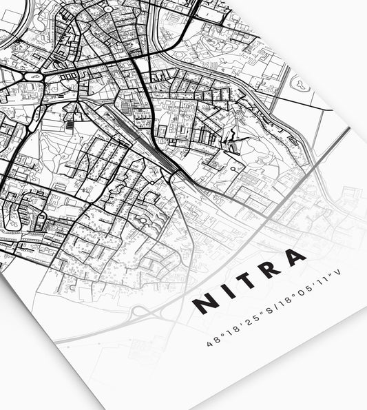 Plagát Nitra mapa