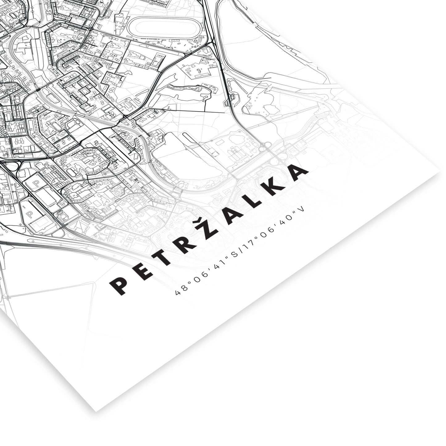 Plagát Petržalka mapa