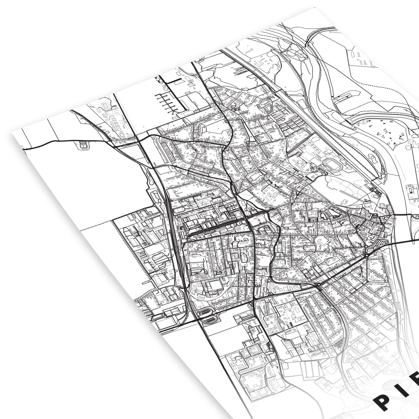 Plagát Piešťany mapa