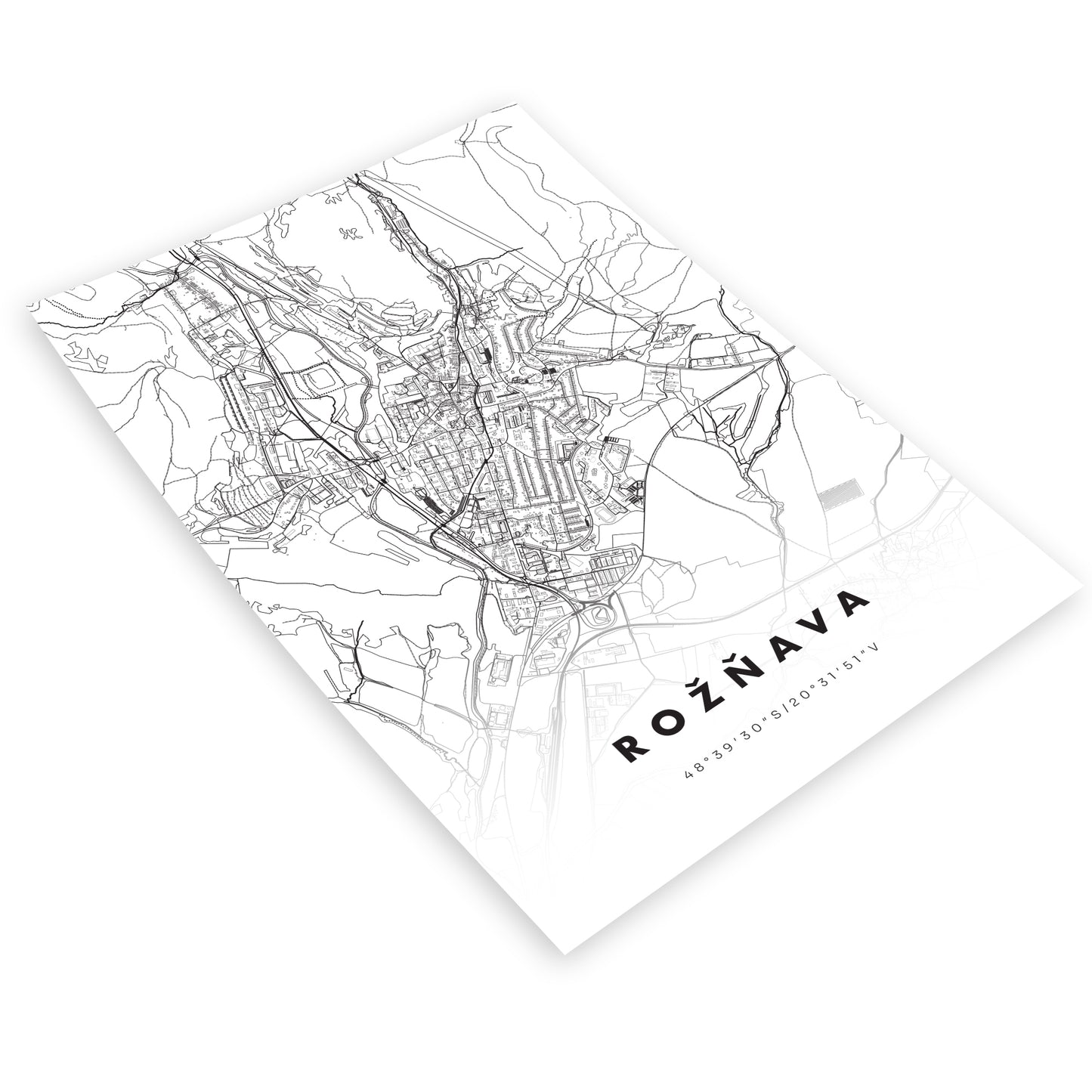 Plagát Rožňava mapa