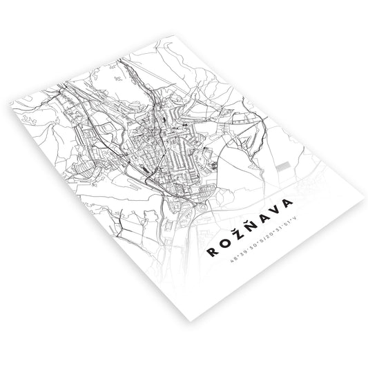 Plagát Rožňava mapa