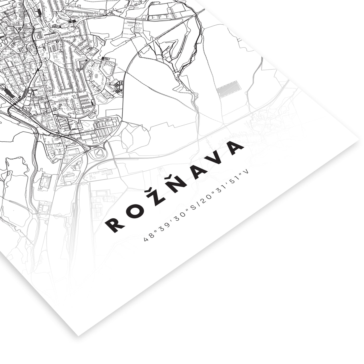 Plagát Rožňava mapa