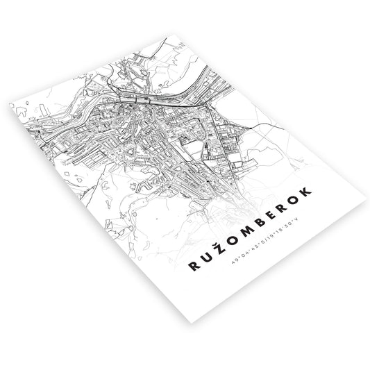 Plagát Ružomberok mapa