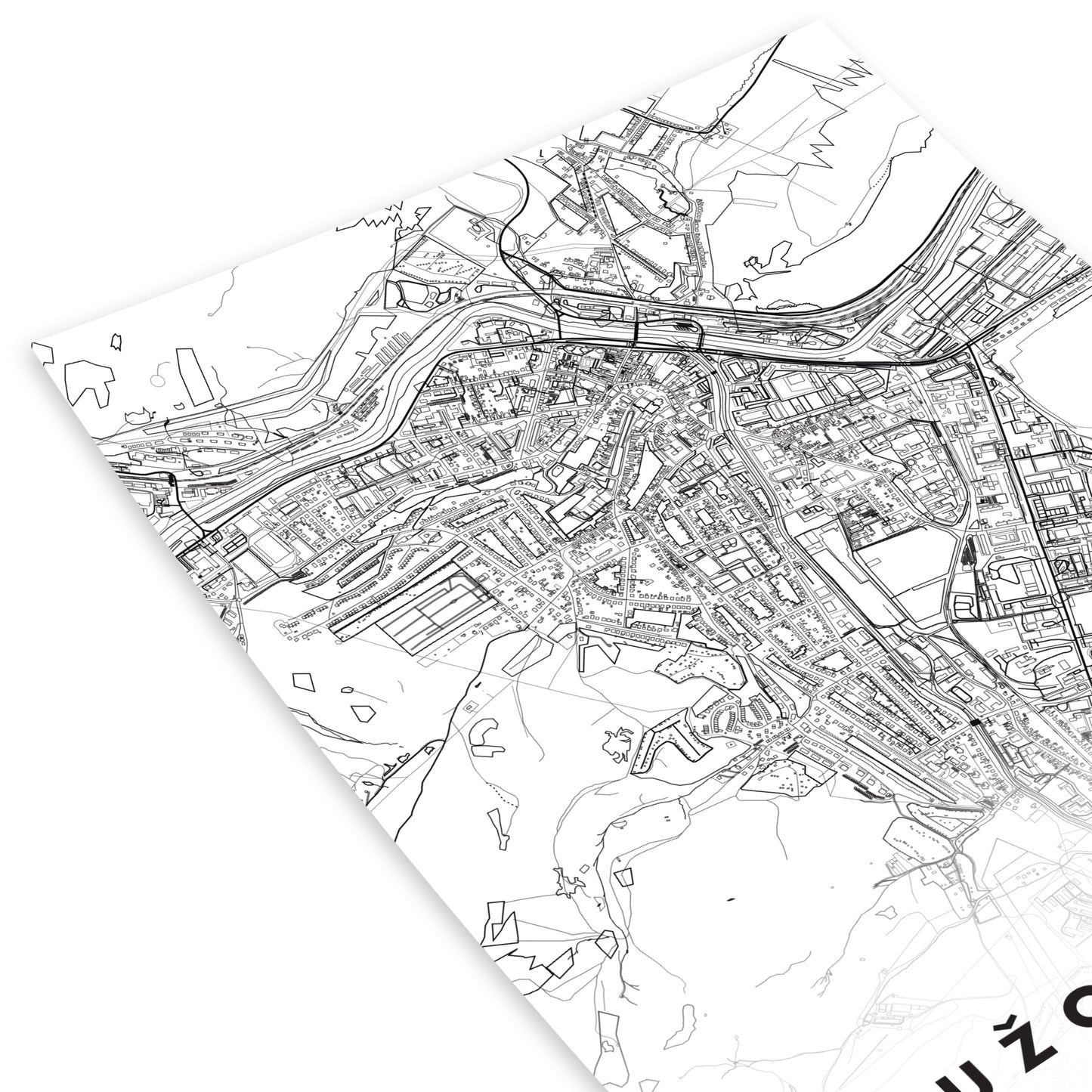 Plagát Ružomberok mapa