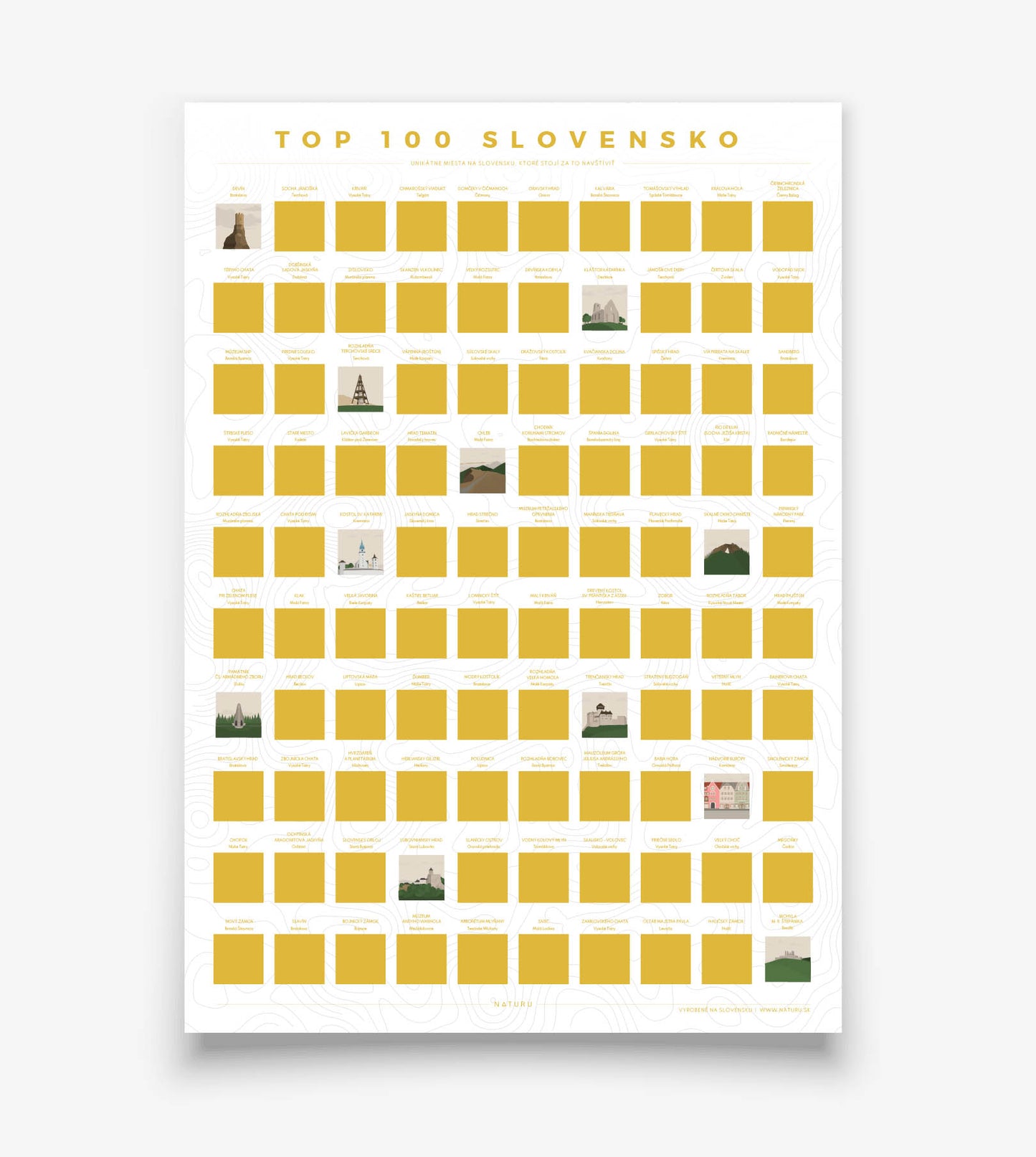 Stierací plagát TOP 100 Slovensko
