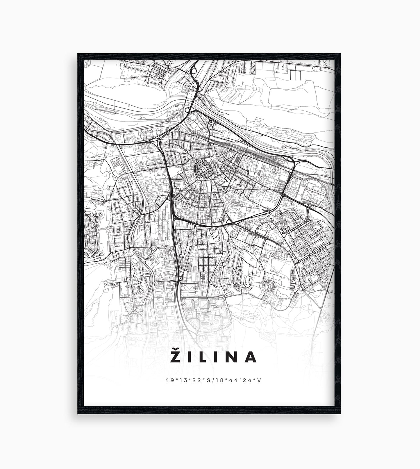 Plagát Žilina mapa
