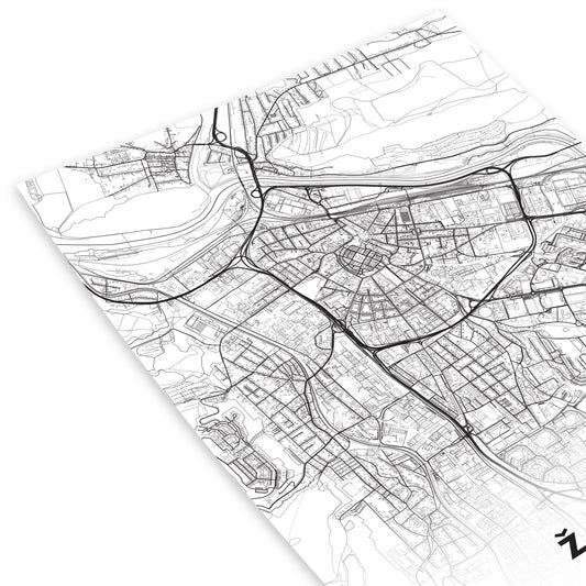 Plagát Žilina mapa