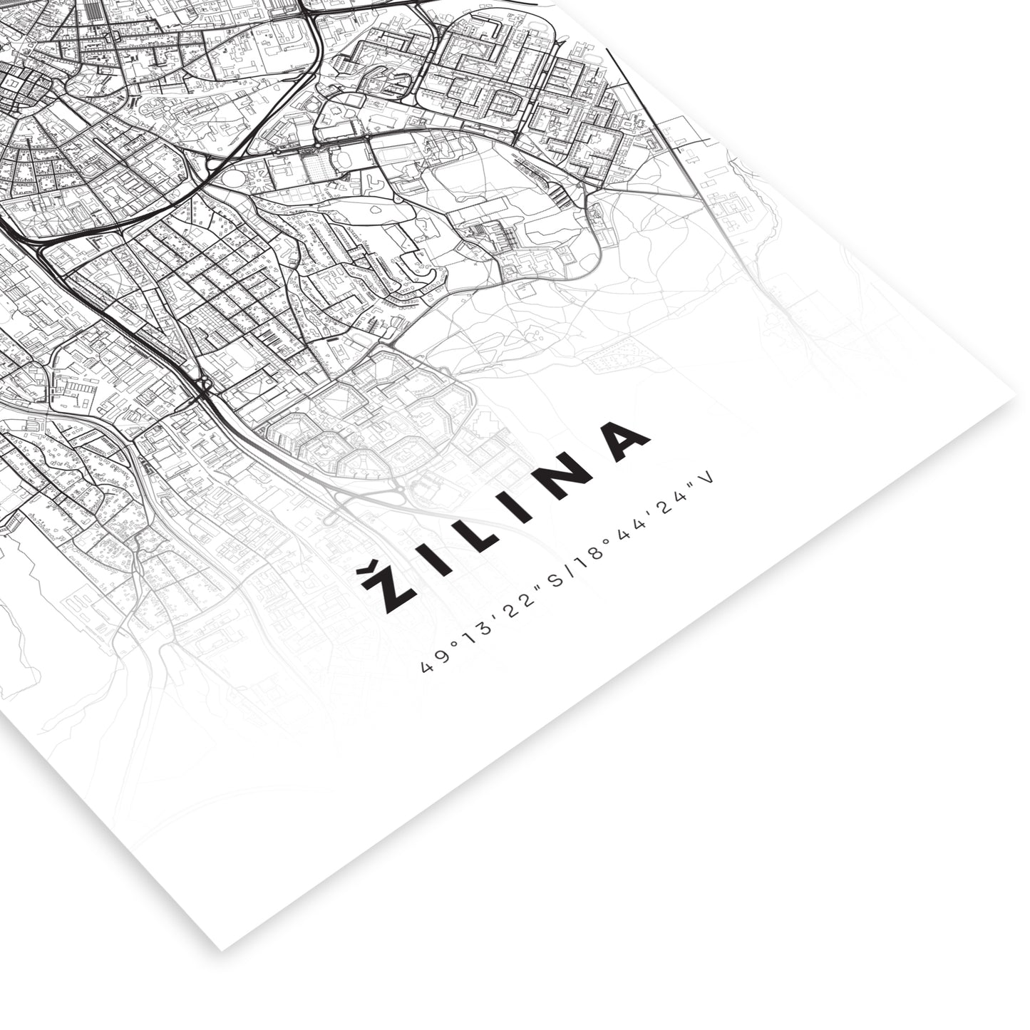 Plagát Žilina mapa