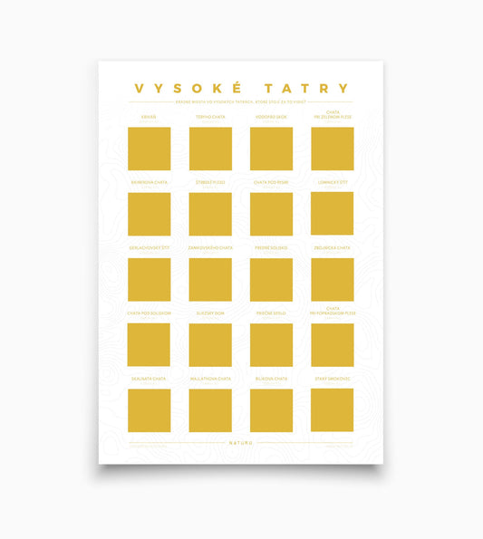 Stierací plagát Vysoké Tatry