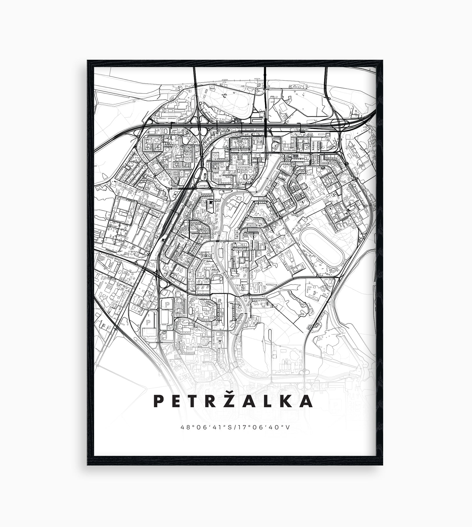 Plagát Petržalka Mapa – Naturu.sk