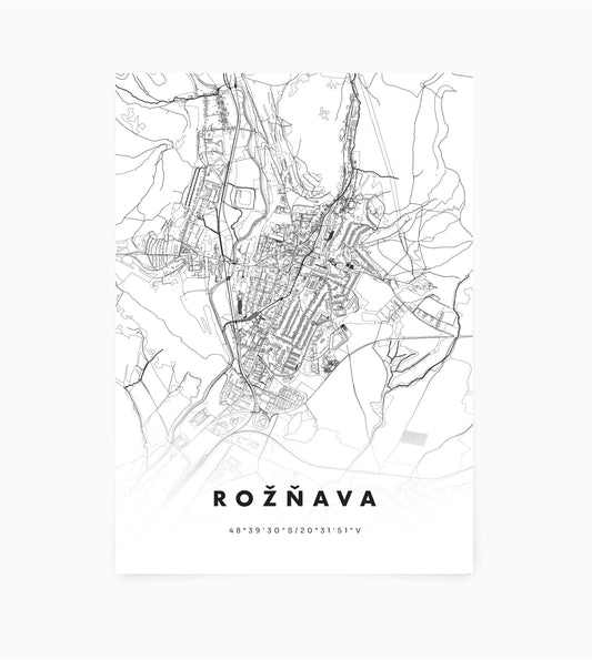 Plagát Rožňava mapa