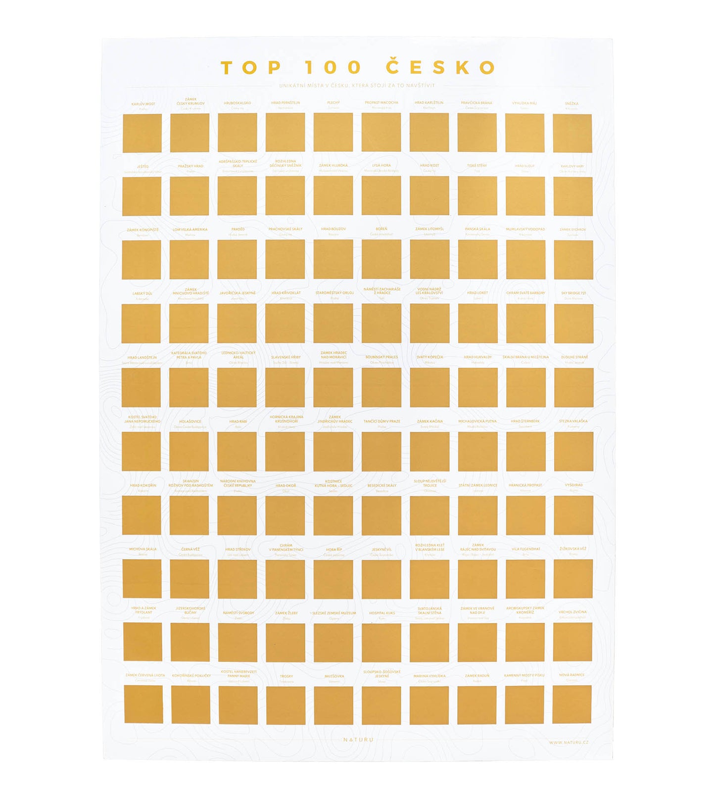 Stierací plagát TOP 100 Česko (CZ verzia)