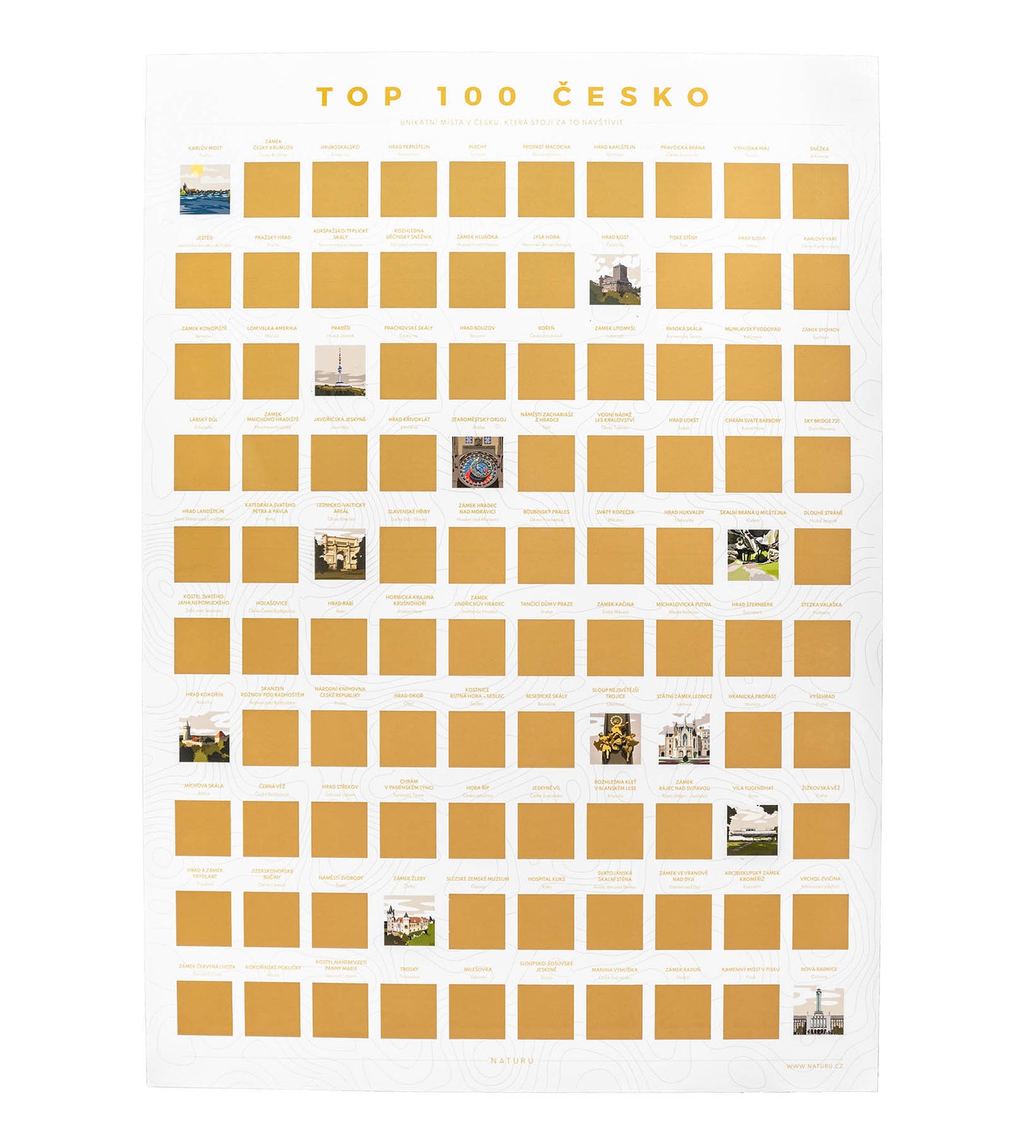 Stierací plagát TOP 100 Česko (CZ verzia)