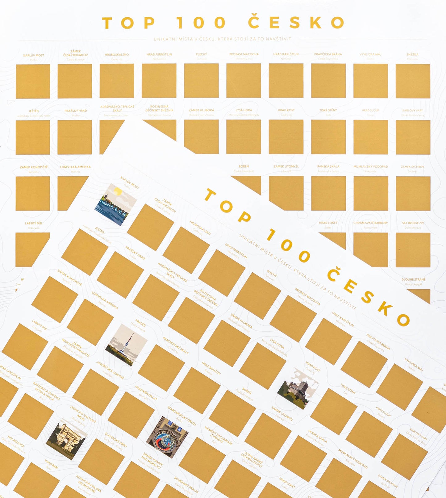 Stierací plagát TOP 100 Česko (CZ verzia)