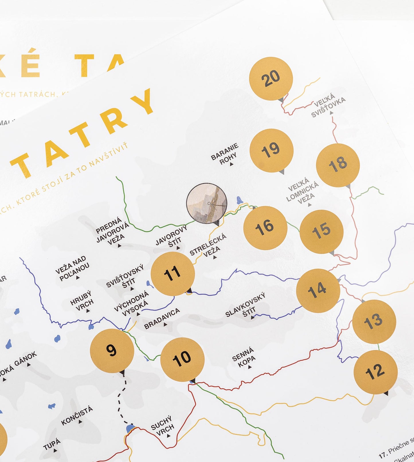 Stieracia mapa Vysoké Tatry